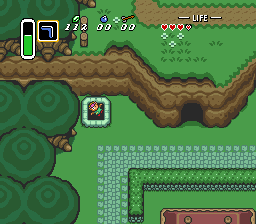 Entering the cave from a ledge